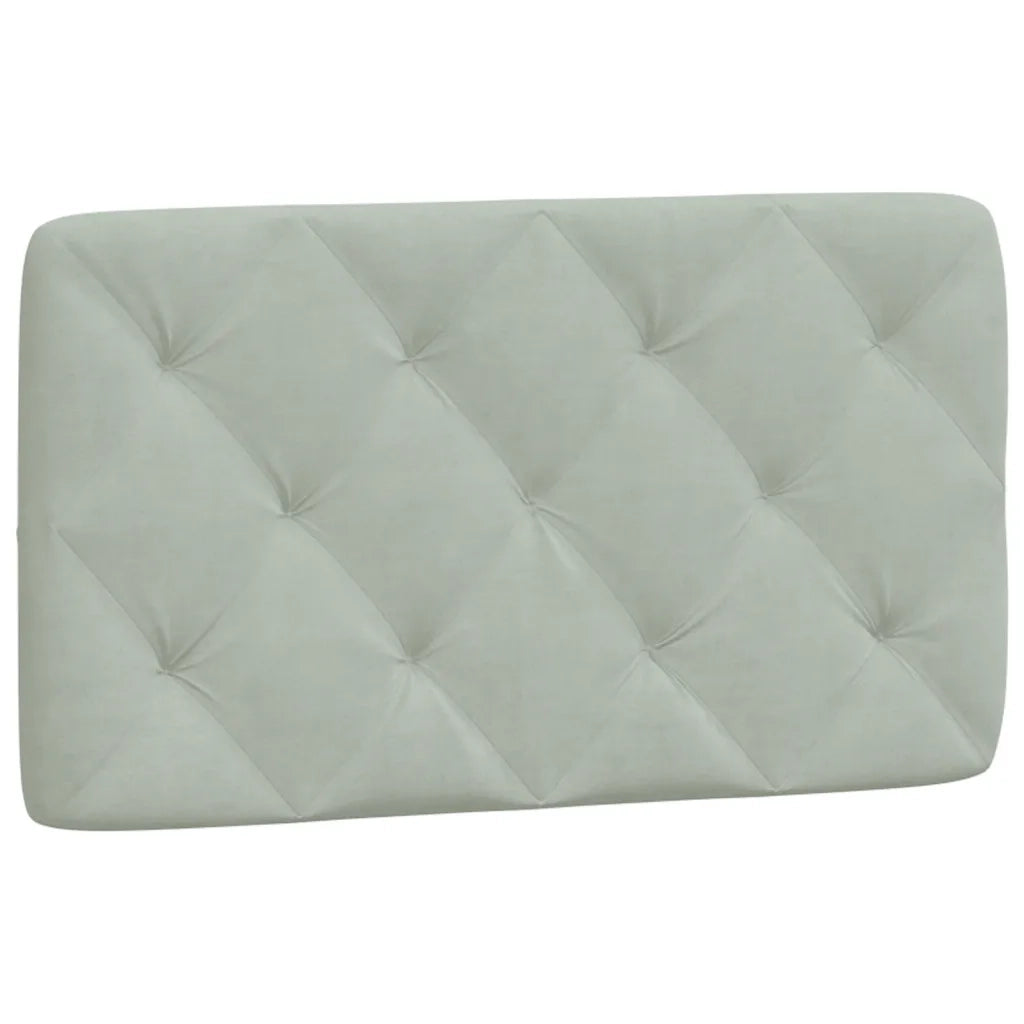Cuscino Testiera Grigio Chiaro 90 cm in Velluto 374708