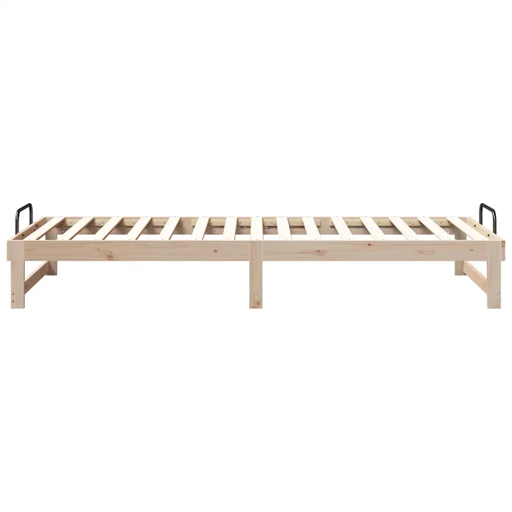 Letto singolo | Letto per adulti | Struttura del letto Marrone 90 x 220 cm Pino massello
