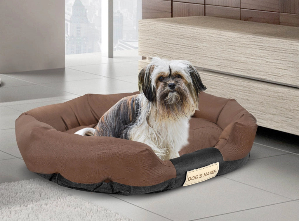 AIO FACTORY 115x95 cm Letto per cani personalizzabile impermeabile marrone
