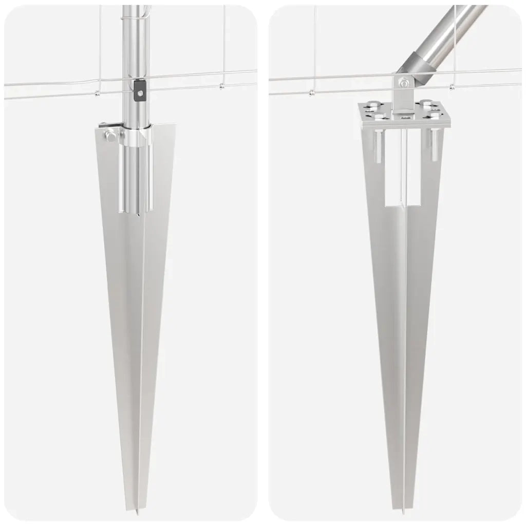 Palo della recinzione Zincato 50 x 1,2 m Acciaio 3351458