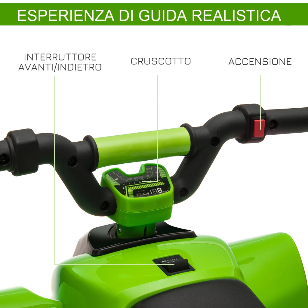 Quad Elettrico per Bambini ¨C Minimal ¨C Verde 72x40x45.5 cm