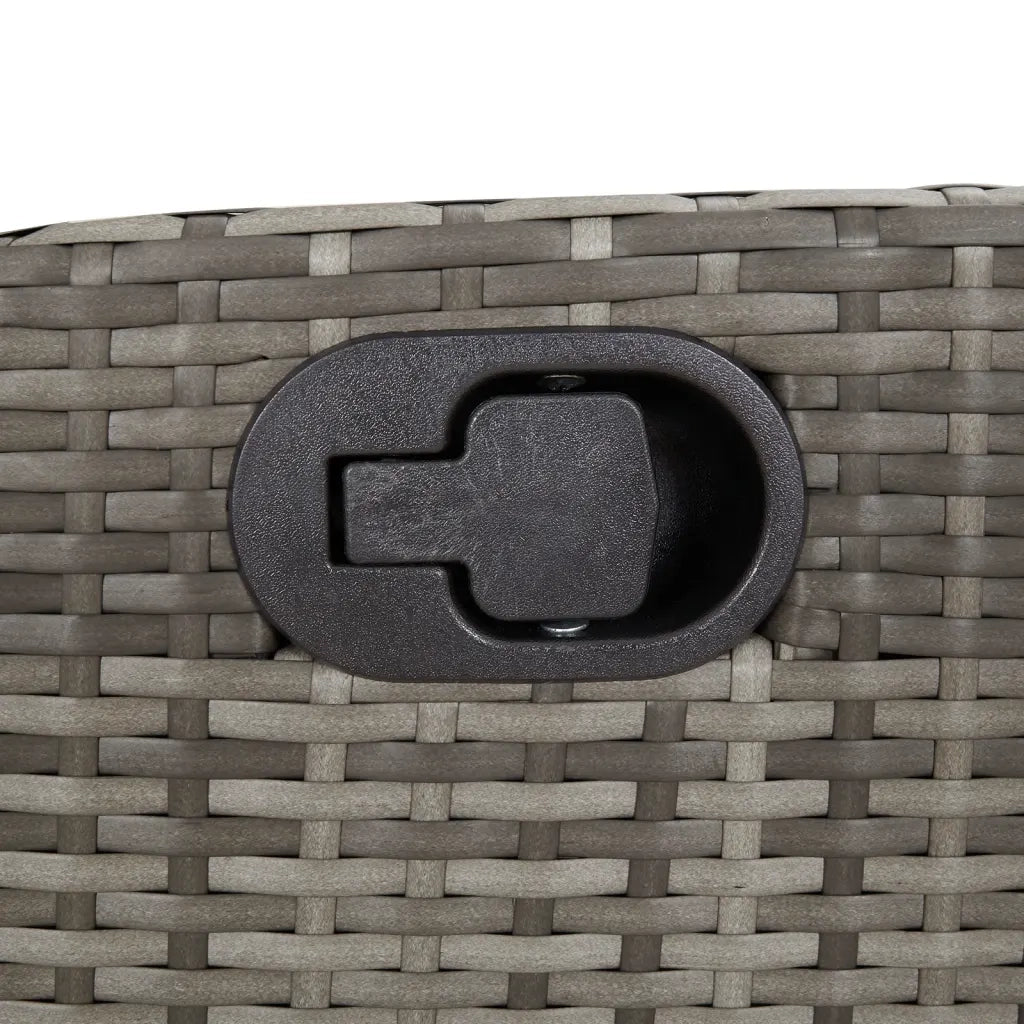 Set da Pranzo da Giardino 7 pz con Cuscini in Polyrattan Grigio 3212788