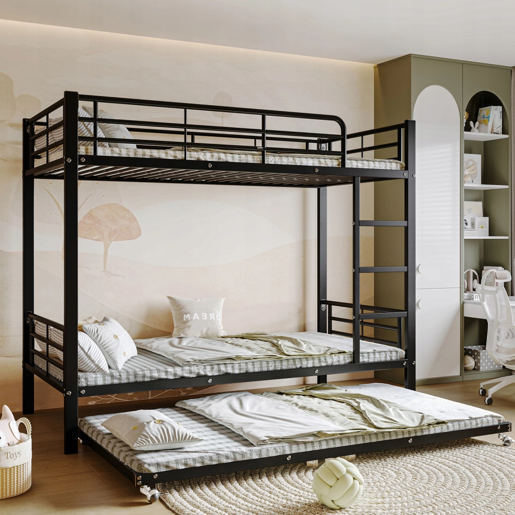 Letto a castello estraibile - Xylo - 90x200/90x190 - Nero