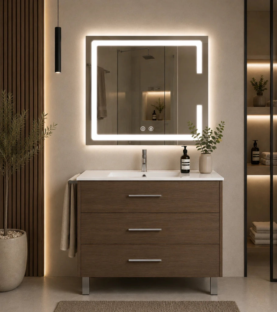 Mobile bagno con lavabo ORIGENBATH RIBERA senza specchio 80x45 cm frassino tea