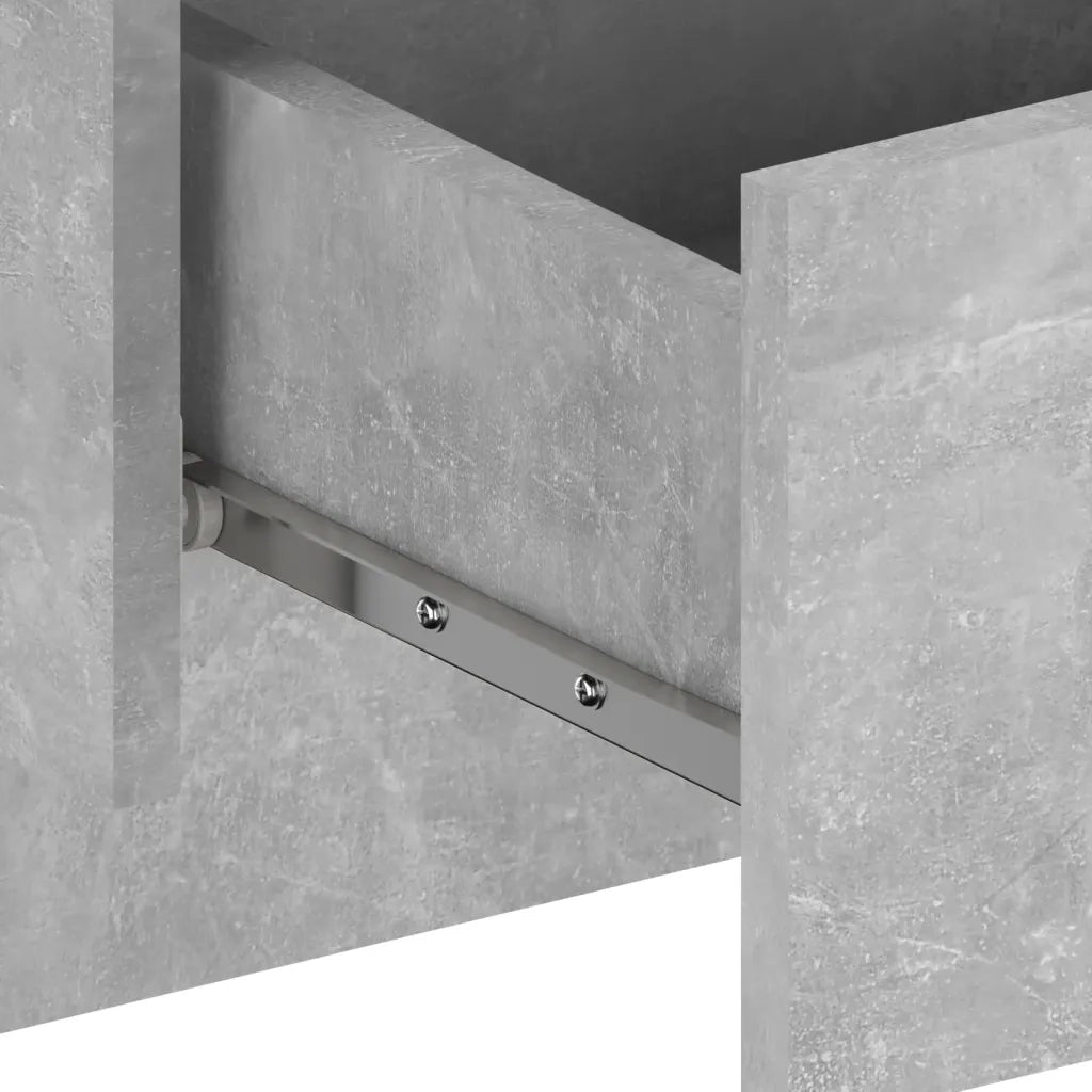 Comodino a Muro-Tavolino da notte sospeso Grigio Cemento 720864