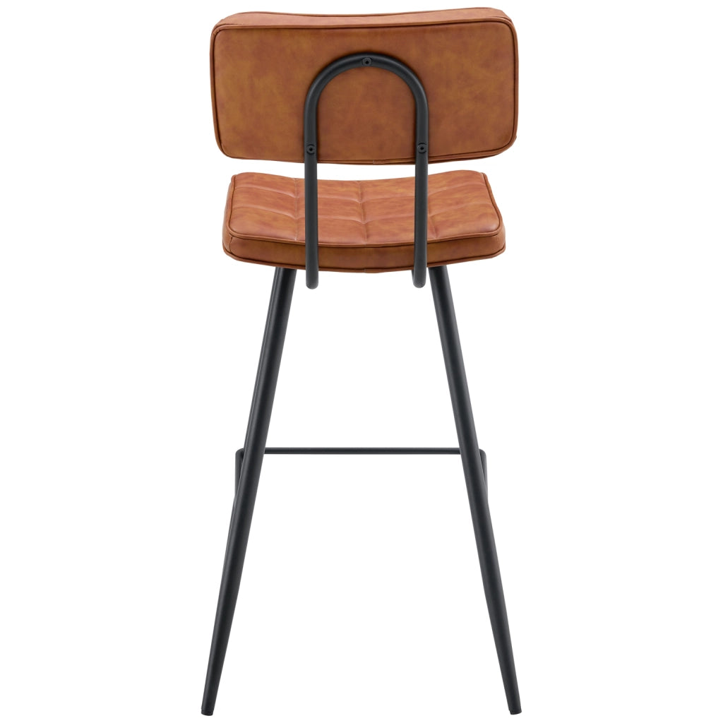 Set di 2 sgabelli da bar FERNAND in similpelle cognac