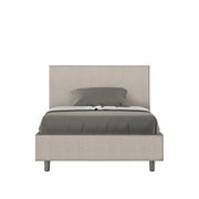Letto una piazza e mezza senza rete imbottito 120x190 tessuto Labirinto 1 bianco Adele