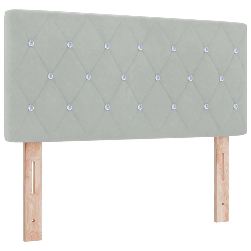 Letto box spring con materasso Grigio Chiaro 90 x 200 cm 3450632