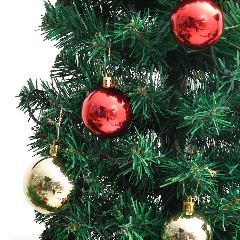 Cactus di Natale con Base e LED Verde 210 cm PVC 344657