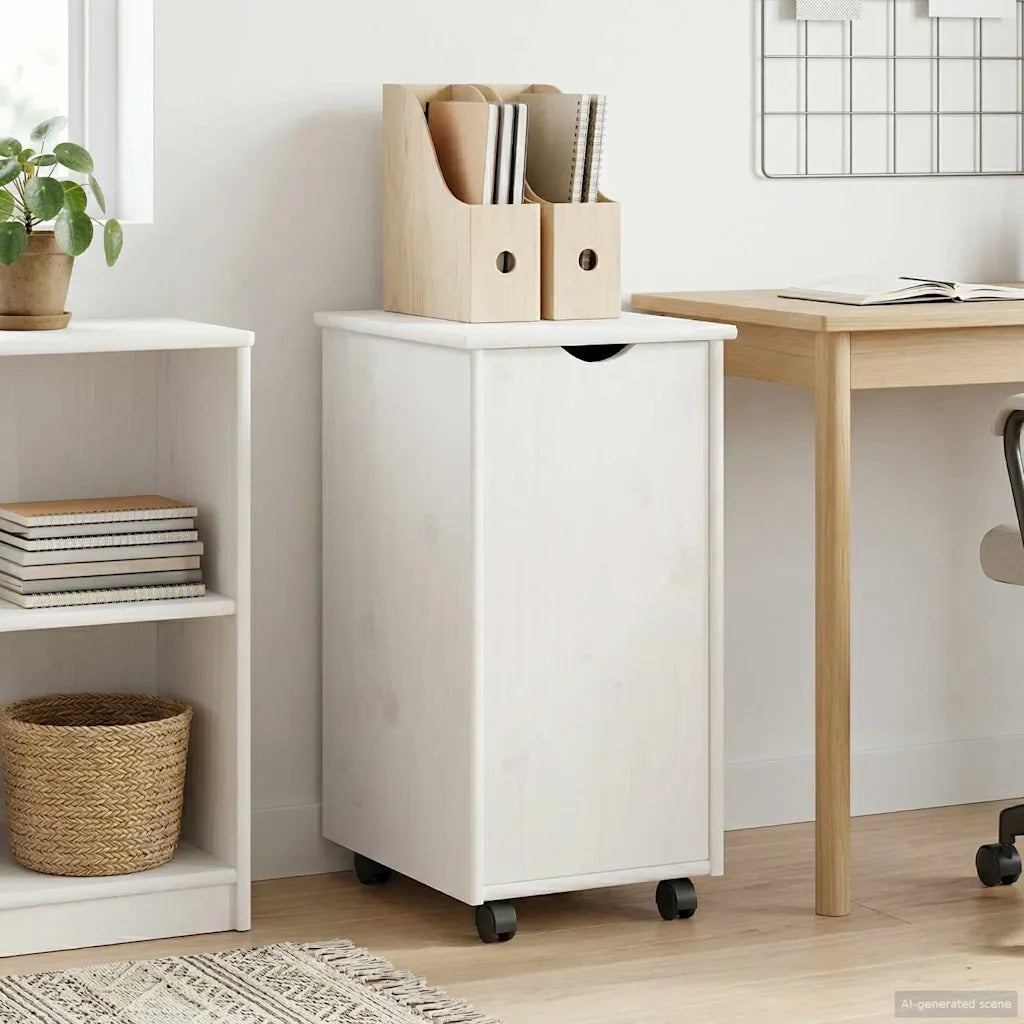 Mobile con Ruote con ruota Bianco 34 x 39 x 65,5 cm 42028357