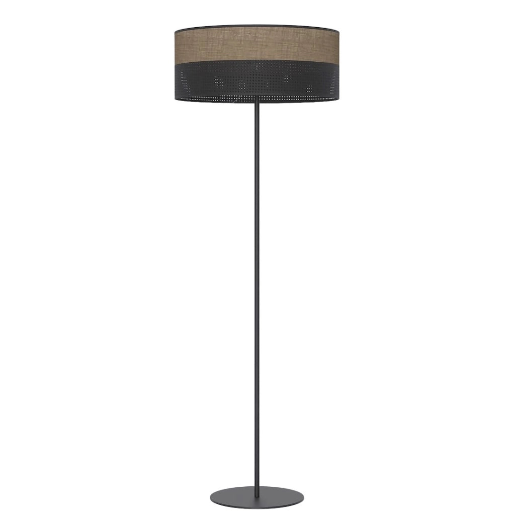 Lampada da terra KARBON 1xE27 nero/marrone Emibig