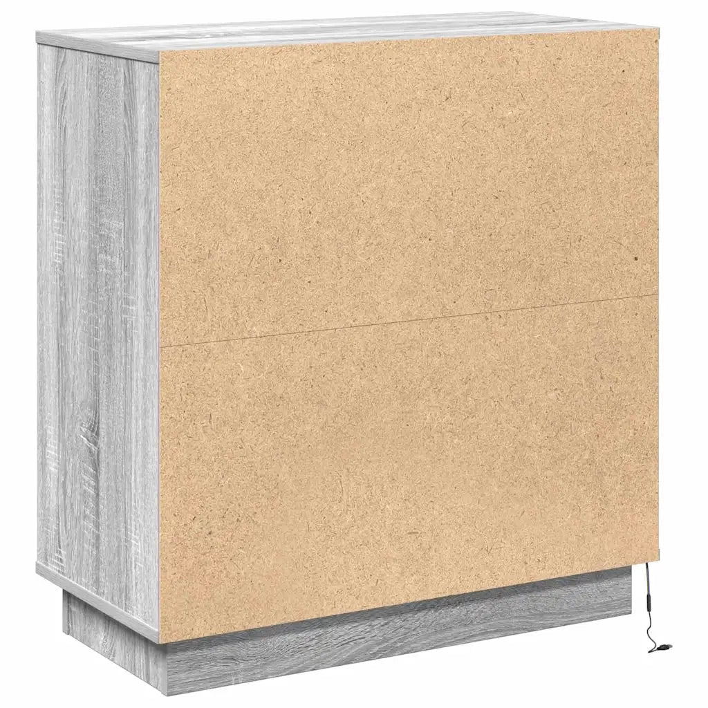 Madia LED Grigio Sonoma 71 x 34,5 x 75 cm Legno multistrato 869655
