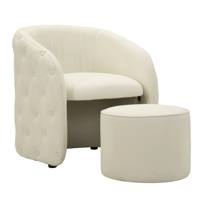 Poltrona Con Puff Zagabria cm 76x75x80-ø 47x35