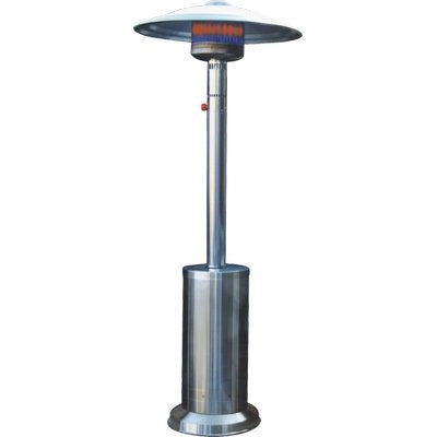STUFA GAS GPL A FUNGO + RUOTE DOMUS  ACCIAIO KW 5/12