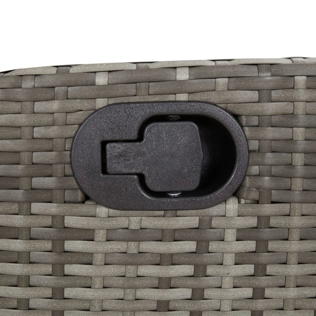 Set da Pranzo da Giardino 9 pz con Cuscini in Polyrattan Grigio 3212280