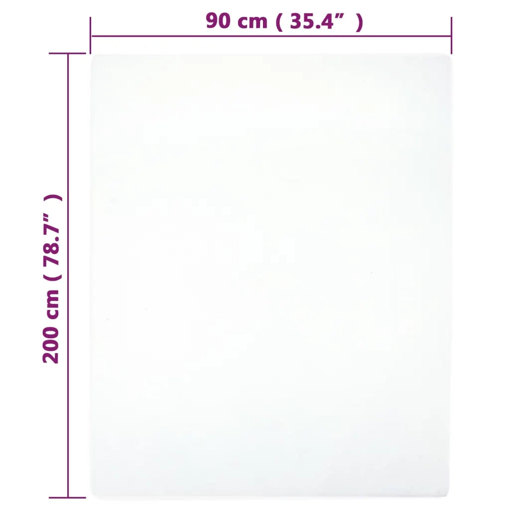 Lenzuolo con Angoli Jersey Bianco 90x200 cm Cotone 136240