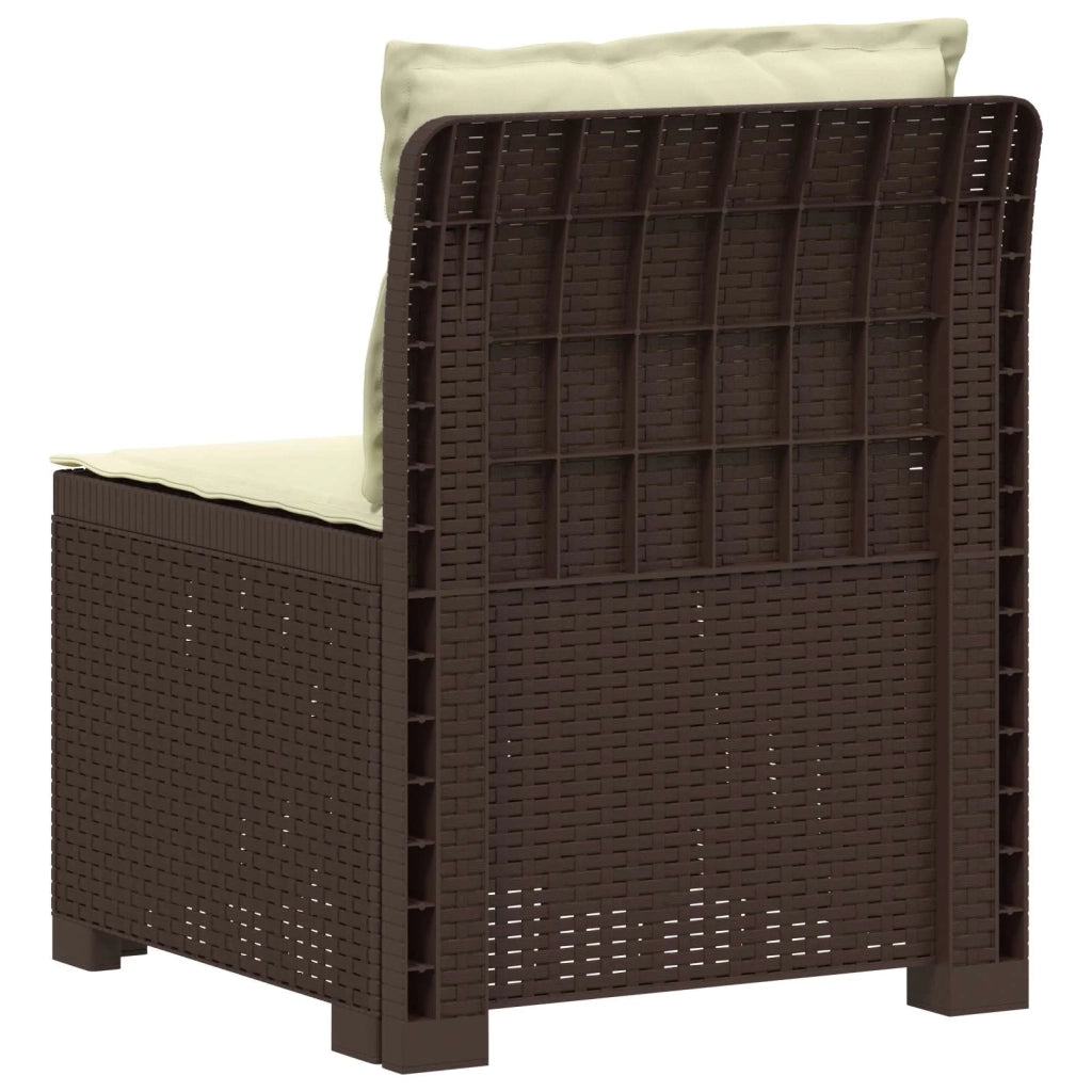 Divano da Giardino a 1 Posto con Cuscini Aspetto Rattan PP 8011800