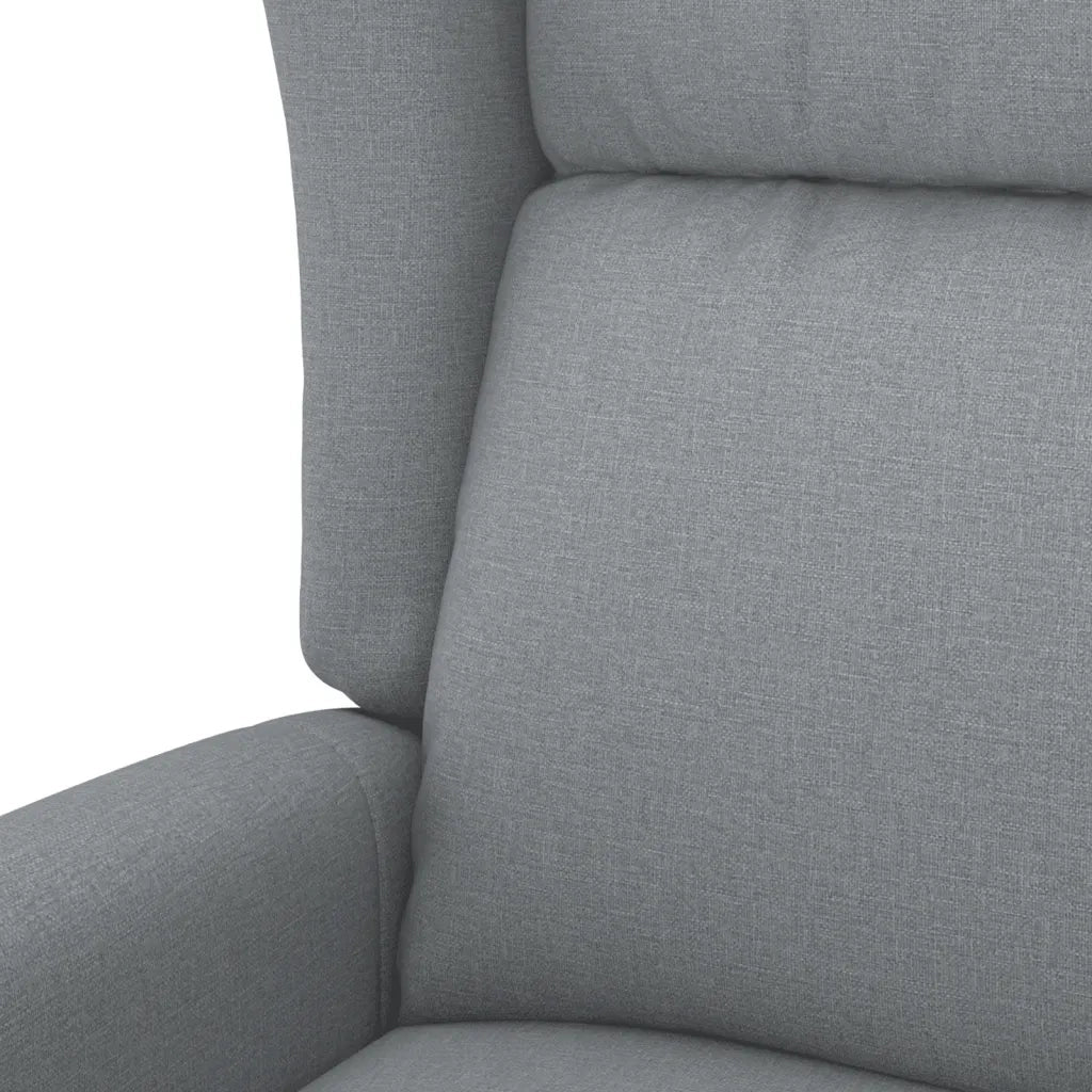 Poltrona Alzapersona Massaggiante Grigio Chiaro Tessuto 289740