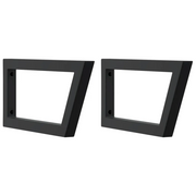 Reggimensole per Lavabo 2 pz Nere Trapezio in Acciaio CFW4490737
