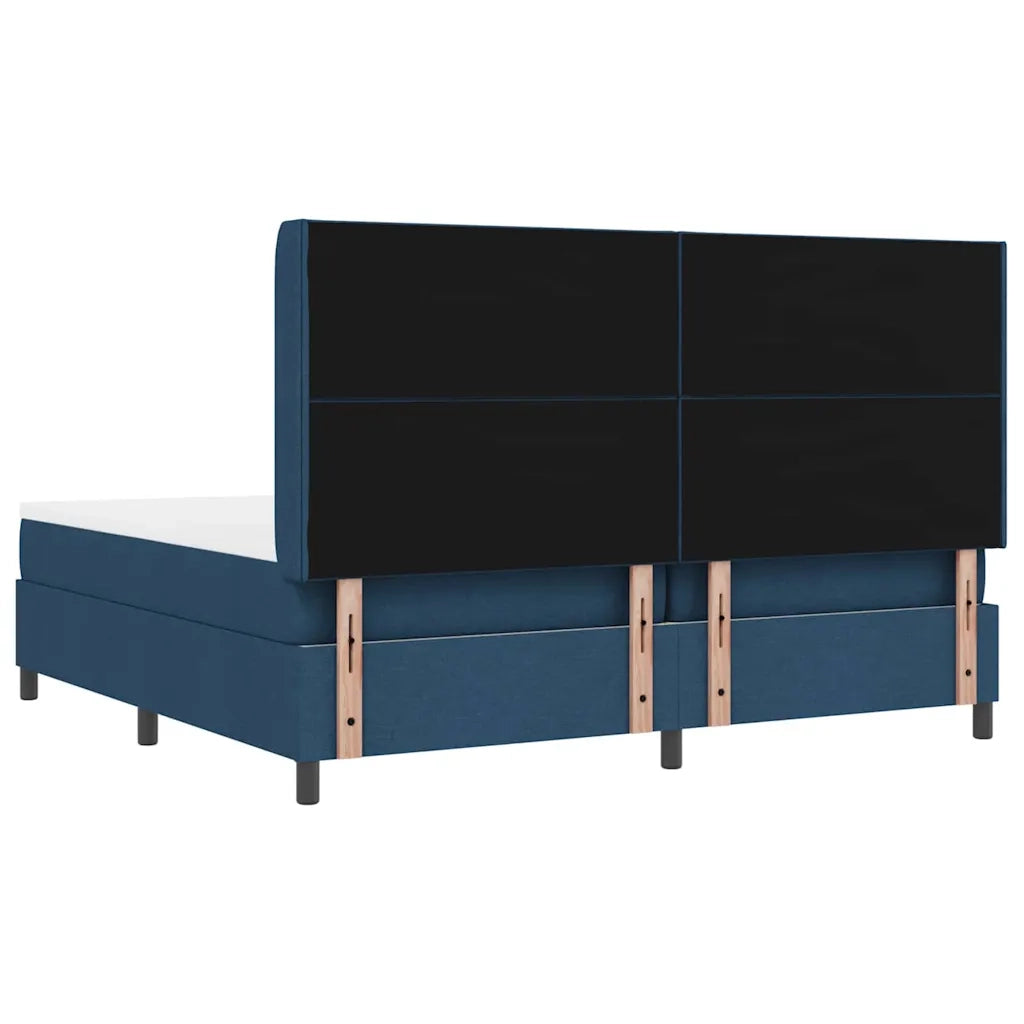 Letto a Sorgente LED con materasso Blu 200 x 200 cm Tessuto 3343594