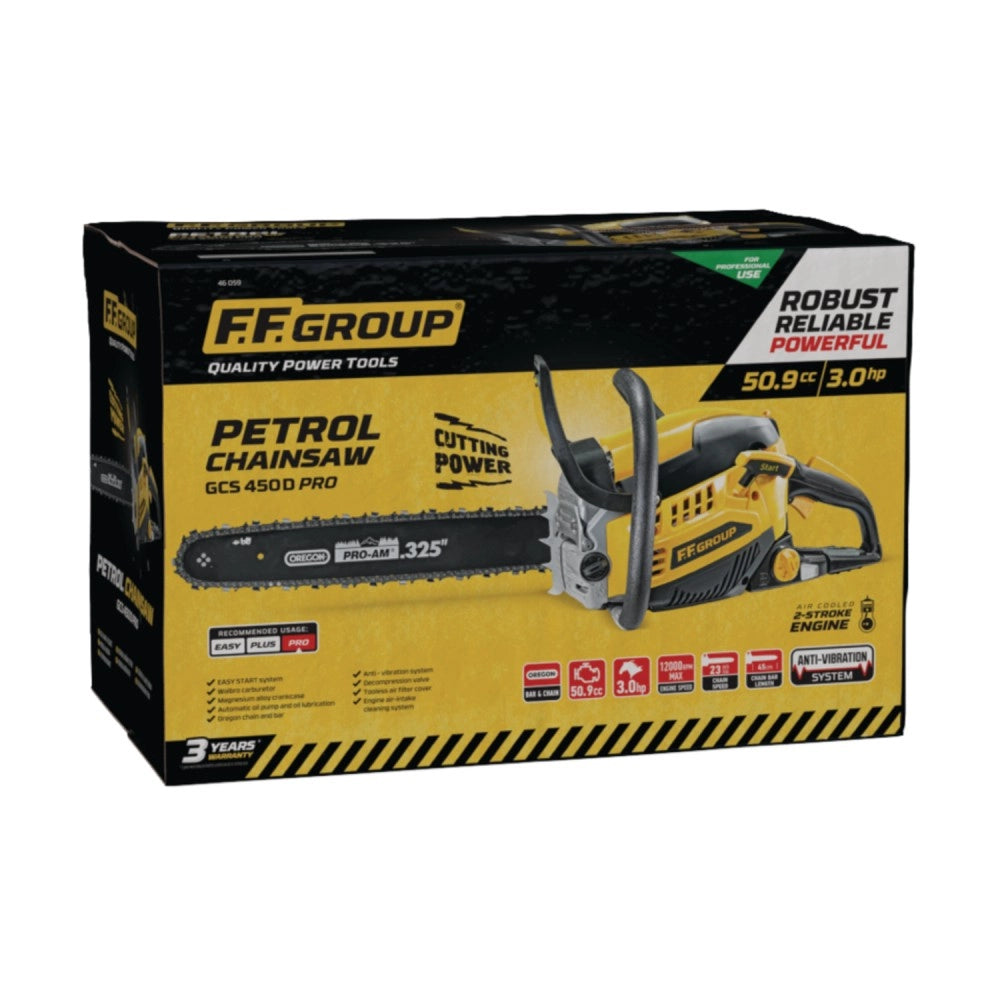 Ff group - gcs 450d pro motosega a scoppio 50cc lama da 45cm