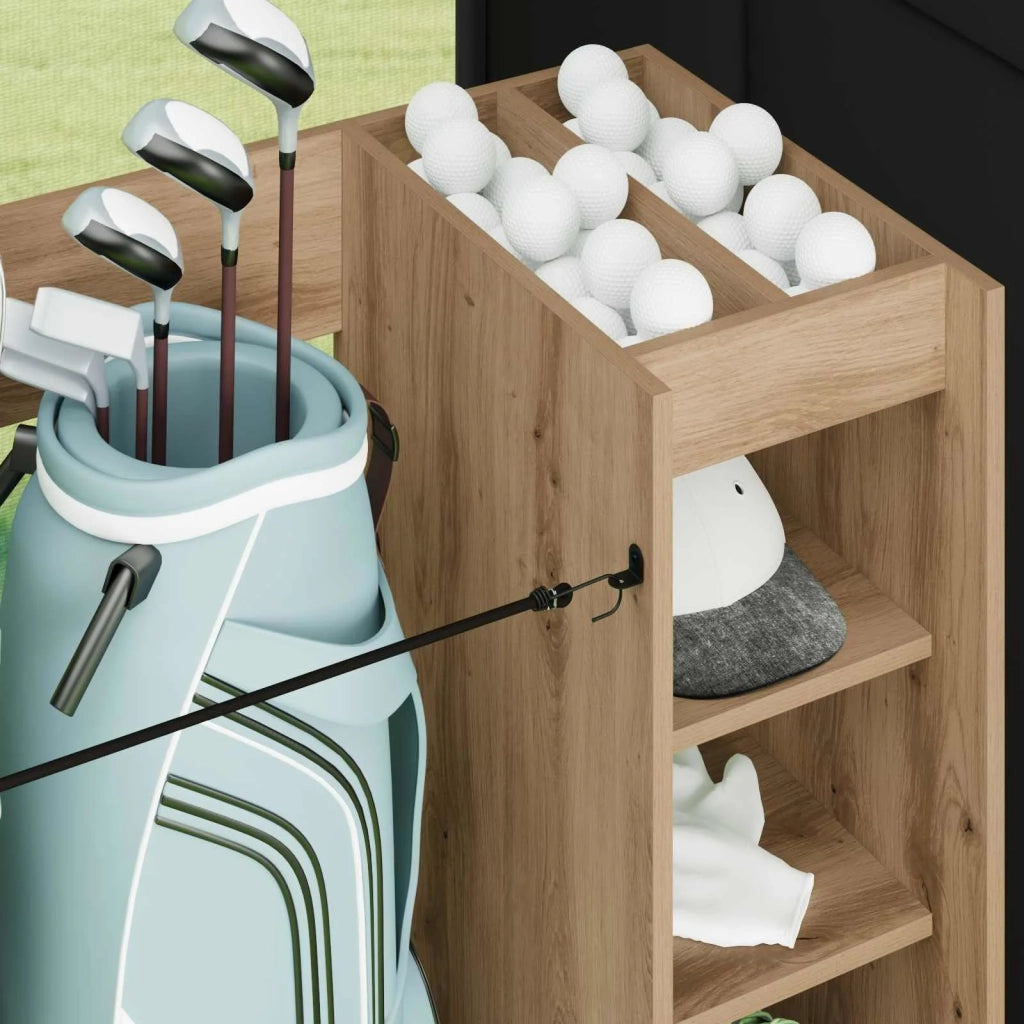 Armadio per Golf con ruota Rovere artigianale 90 x 45 x 98 cm 899470