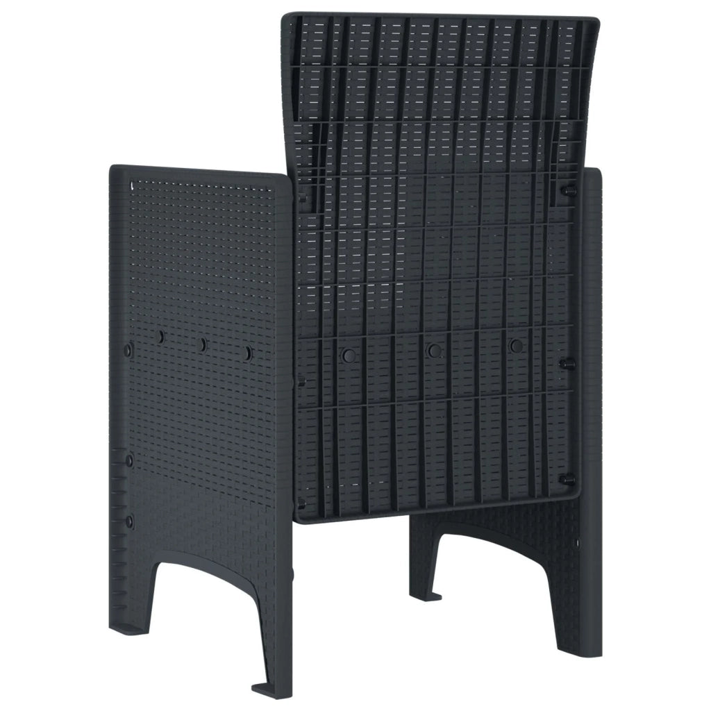 Sedia da Giardino 2 pcs Antracite 53 x 49 x 85 cm Polipropilene 847448