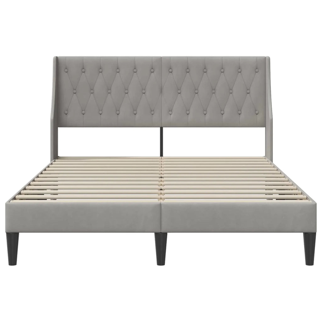 Struttura del letto-Giroletto Grigio chiaro 120 x 200 cm Velluto 319808