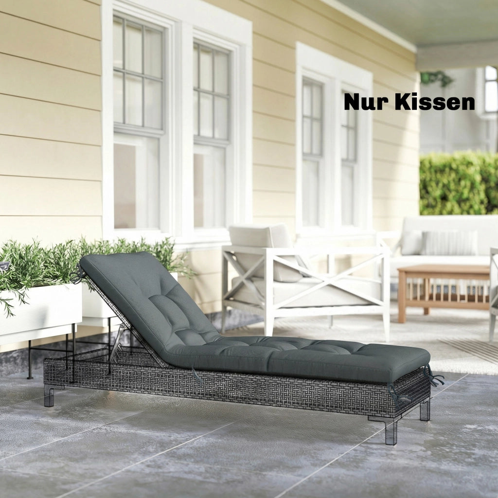 Cuscino per Pallet Amovibile ¨C Minimal ¨C Grigio Scuro 198x65x13cm
