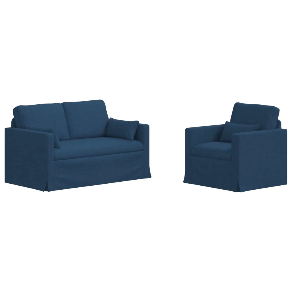 Set di divani 2 pcs Blu 139 x 78 x 80 cm Tessuto 3407499