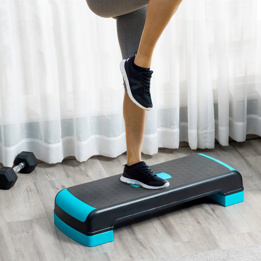 Stepper Fitness Regolabile ¨C Minimal ¨C 78x28x20 cm Nero e Blu