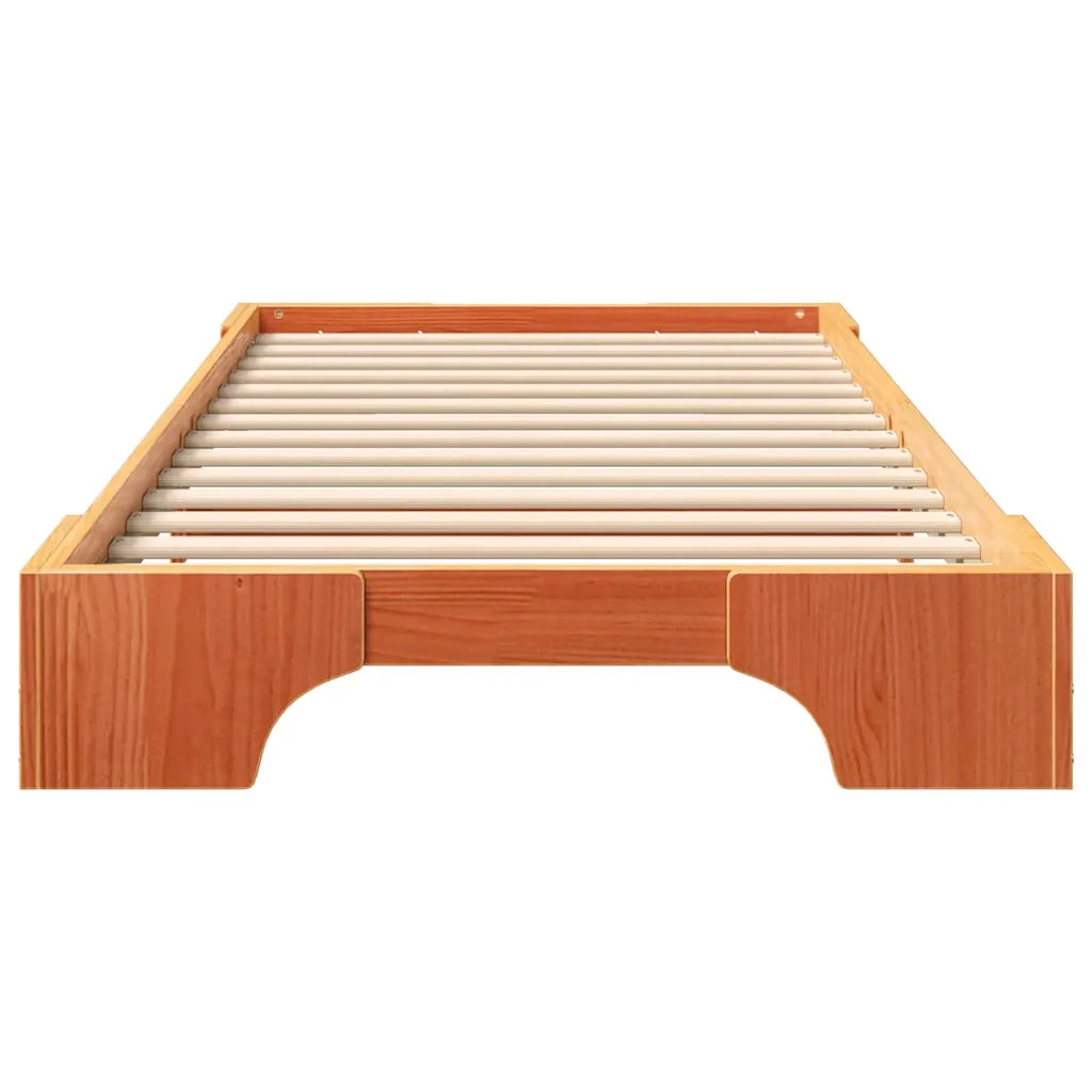 Letto singolo | Letto per adulti | Struttura del letto Marrone 80 x 210 cm Pino massello