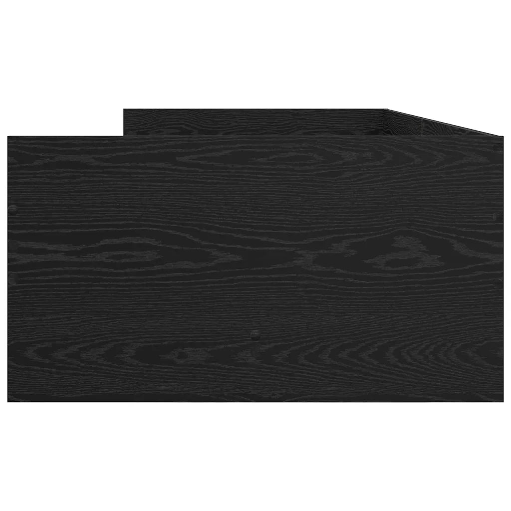 Struttura del letto-Giroletto Rovere Nero 90 x 200 cm Pino massello
