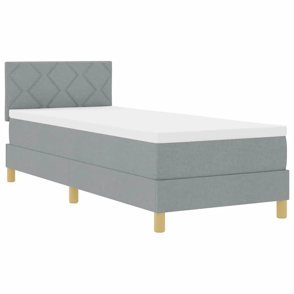 Letto a Sorgente LED Grigio chiaro 80 x 200 cm Tessuto 3342471