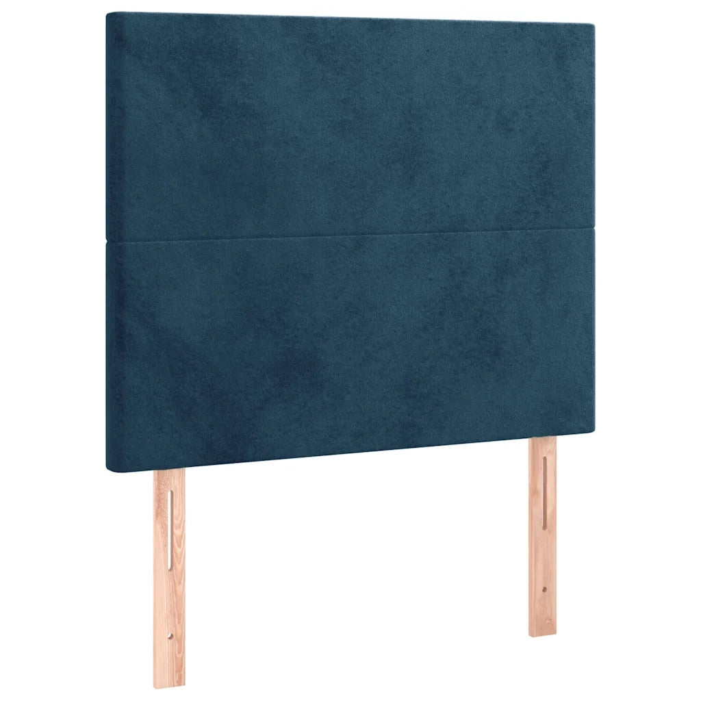 Letto a Molle con Materasso e LED Blu Scuro 120x200cm 3135997