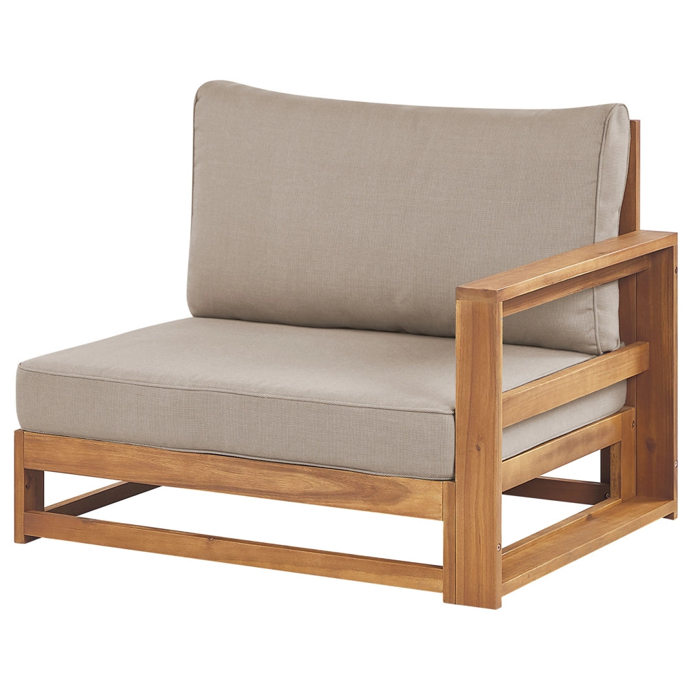Set da giardino 4 posti in legno di acacia chiaro moderno elegante