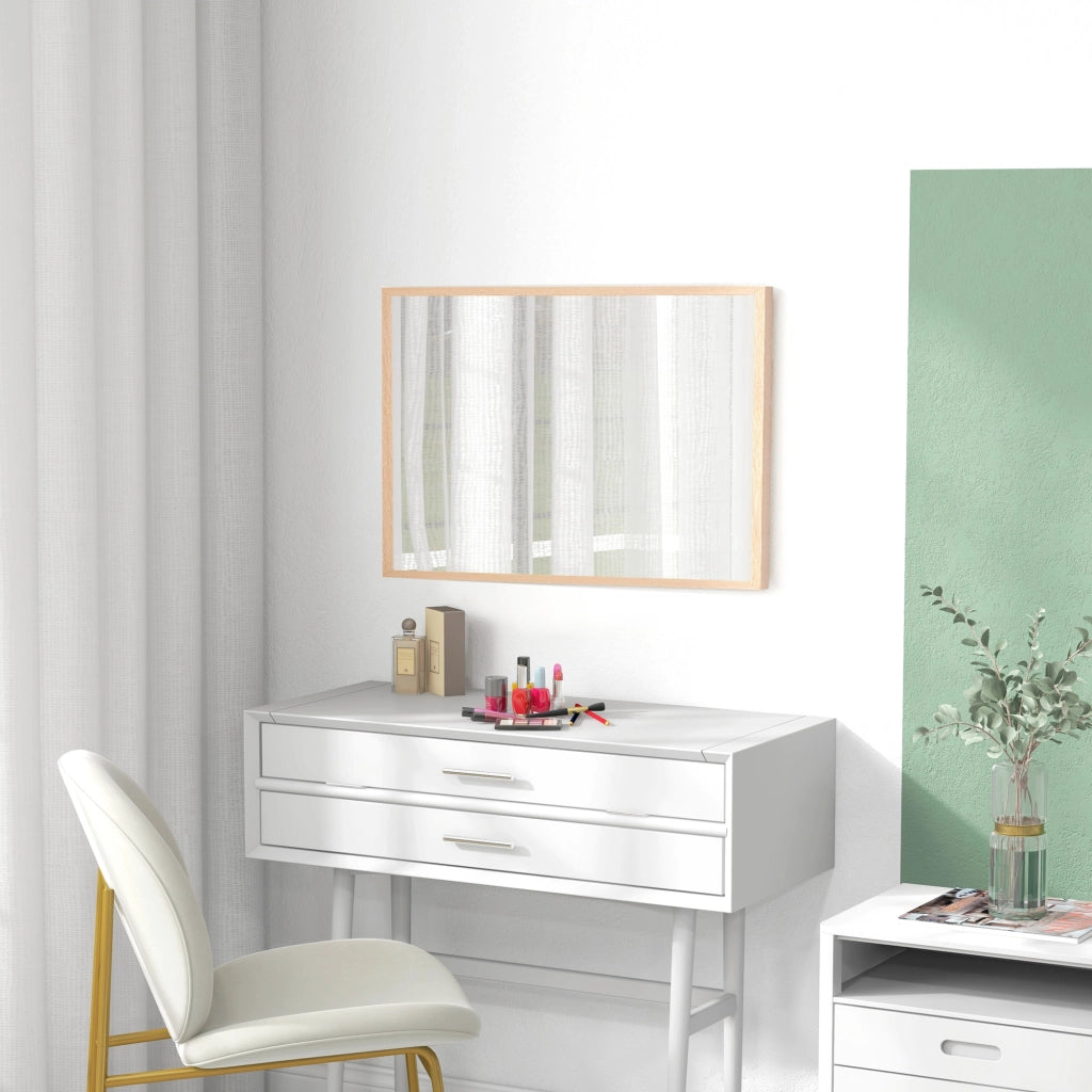 Specchio da Bagno 50x70 cm ¨C Xylo ¨C Naturale per Parete Orizzontale o Verticale