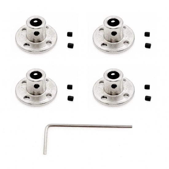 Set di flangia di connessione da 4 - Connettore di accoppiamento 6 mm - Acciaio 45# di alta qualità - Duraturo - Ideale per motori RC di modelli - Diametro interno 6 mm