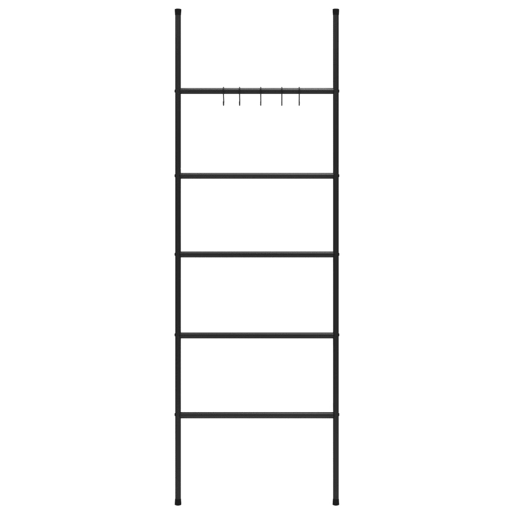 Scala portasciugamani a 5 ripiani nera 58x175 cm in ferro 343114