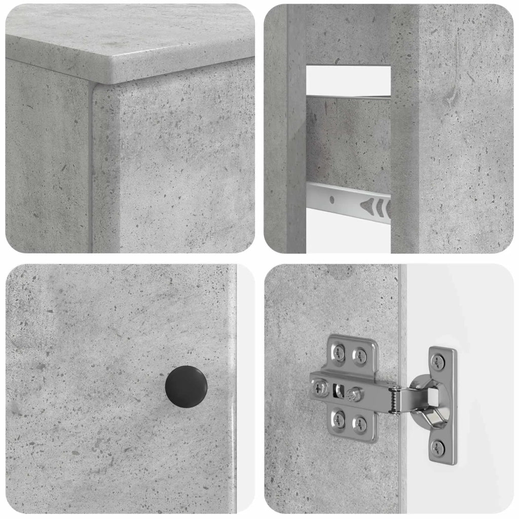 Set di Armadi da Bagno da 2 Pezzi BREDA Grigio Cemento 3417723