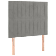 Testiera | Testata Grigio Chiaro 90x5x118/128 cm Velluto