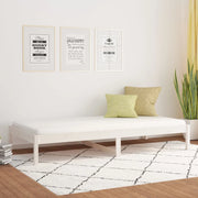 Dormeuse senza Materasso Bianca 90x200 cm Legno Massello Pino 820413