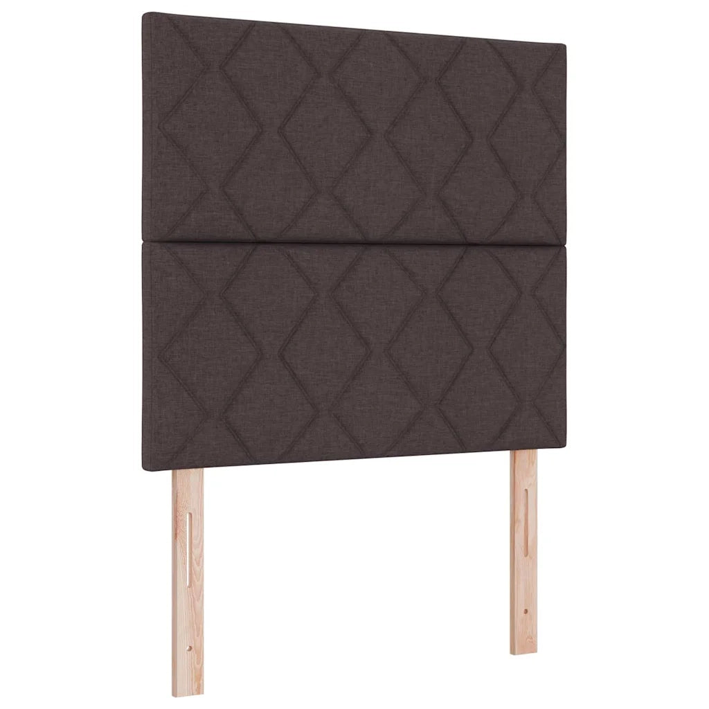 Letto a molle con testiera Marrone Scuro 100 x 200 cm Tessuto 3344124