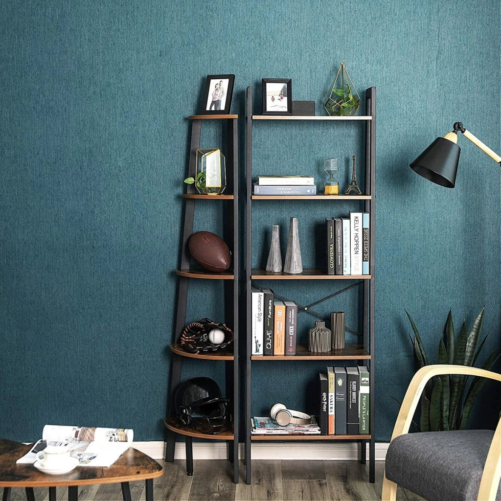Libreria a Scala Industrial LLS45X in Legno e Metallo