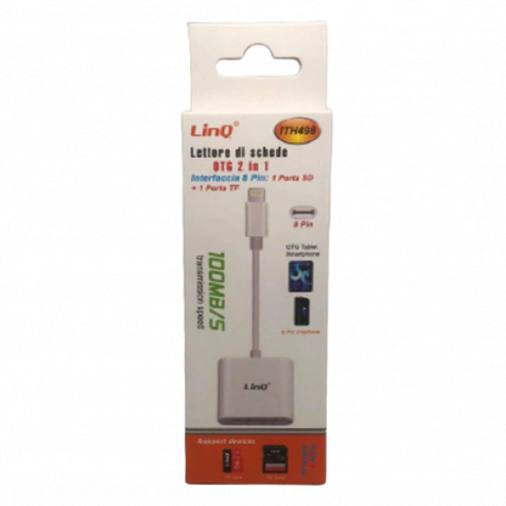 Trade Shop - Lettore Di Schede Memory Card Otg 2in1 Interfaccia Lightning Micro-sd/tf Ith498 -