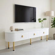 Lowboard bianco in MDF lunghezza 174 cm