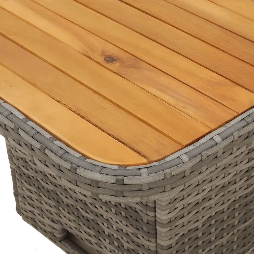 vidaXL Set Divani da Giardino 5 pz con Cuscini in Polyrattan Grigio