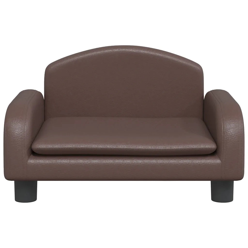 Divano per Bambini-Sofa-Divanetto Marrone 50x40x30 cm in Similpelle