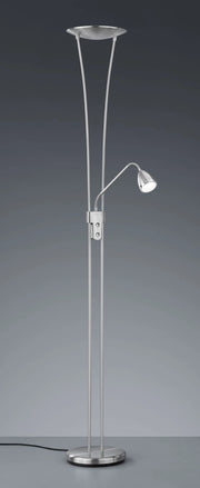 ARIZONA PIANTANA LED 19W 2200LM 3000K ACCIAIO COLORE NICKEL OPACO H180CM DIMMERABILE