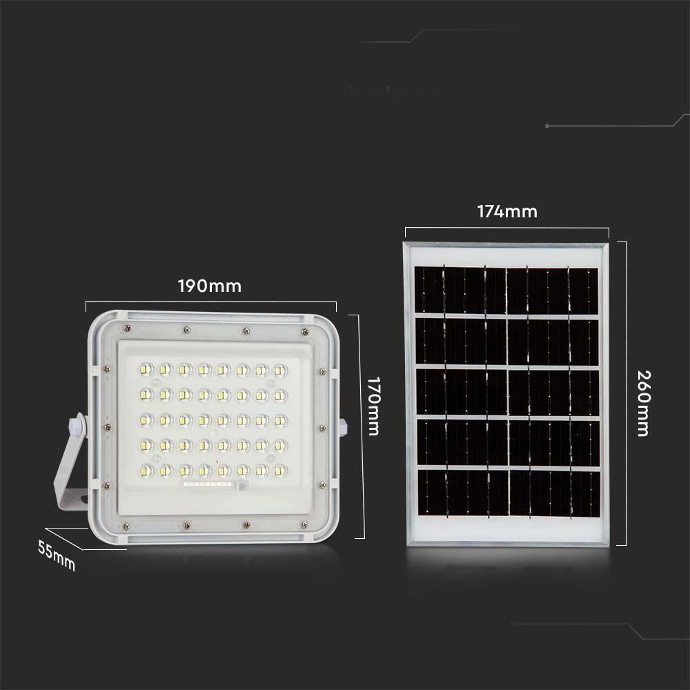 Faretto LED solare 6W con telecomando IP65 V-TAC 6400K